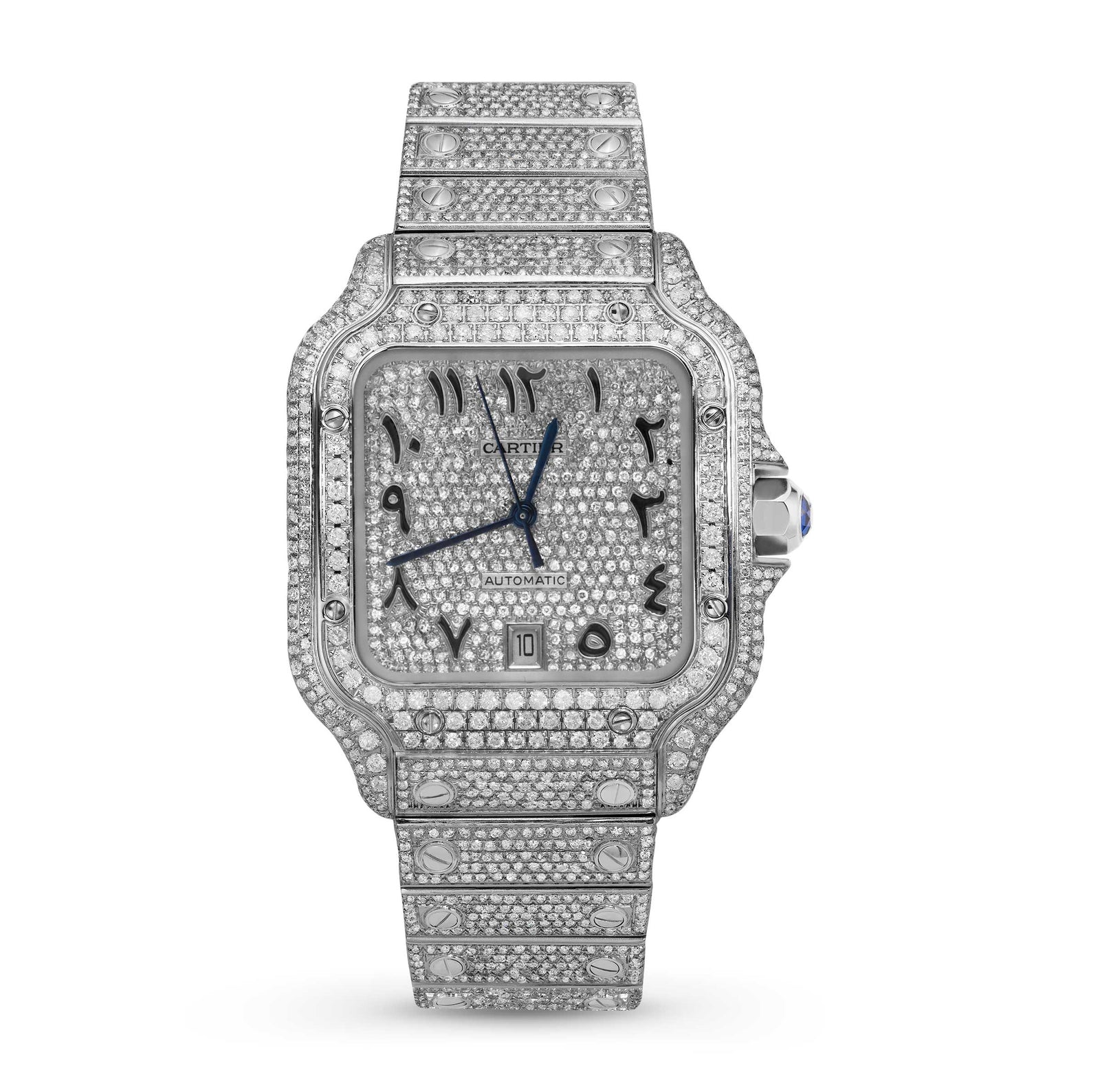 Cartier Santos Diamond Watch 40mm Black