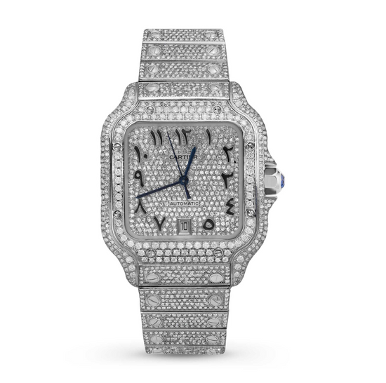 Cartier Santos Diamond Watch 40mm Black