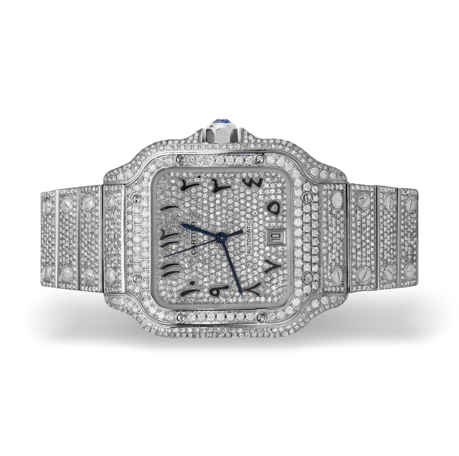 Cartier Santos Diamond Watch 40mm Black