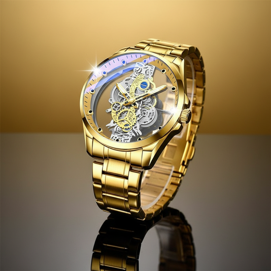 The Golden Skeleton Automatic Quartz Watch