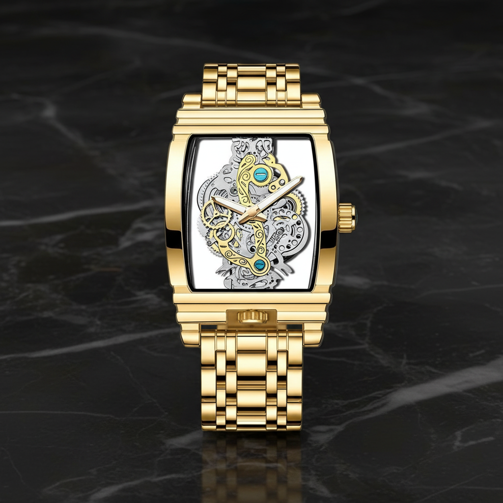 SportLux Timepiece: The Steel Waterproof Quartz Sports Watch