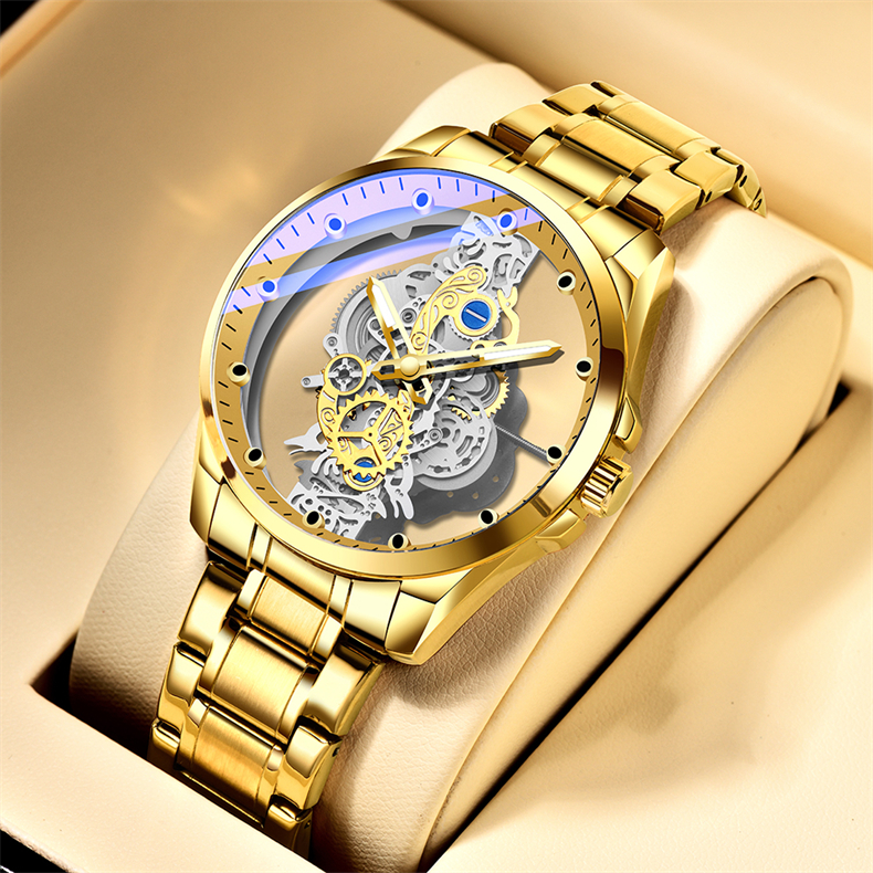 The Golden Skeleton Automatic Quartz Watch